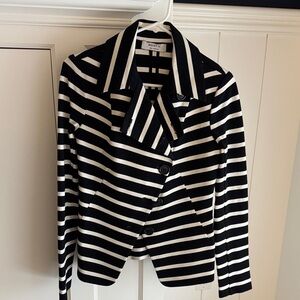 Bailey 44 Black and White Striped Blazer